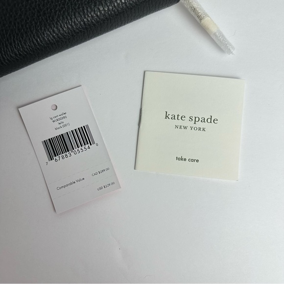 Kate Spade NWT Leila Pebble Leather Large Continental Wallet Black - Picture 10 of 16